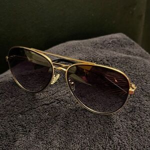 Kenneth Cole Unisex Gold Metal Aviator Sunglasses KC00023 32B NEW